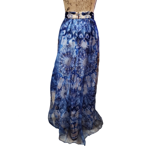 Anthropologie Siddhartha Bansal Swetha Silk Maxi Skirt MED NWT - C0727 - Picture 4 of 9